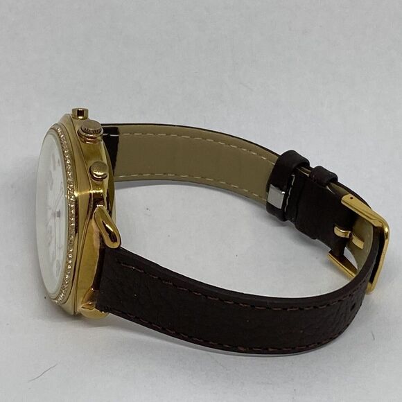 Fossil FTW1208 Women's Brown Leather White Analog Dial Hybrid Smartwatch XX766 - Picture 9 of 12